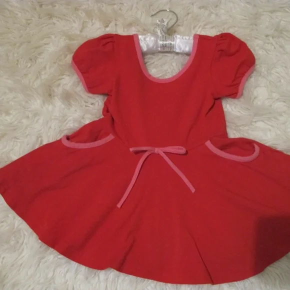 Eleanor Rose Red & Pink Bow Girls Top shirt Size : 4-5 red EUC - Picture 2 of 4
